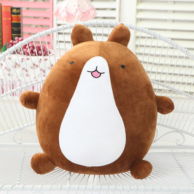 Cute creative plush toys in the shape of a happy bear, made of super soft short plush material.