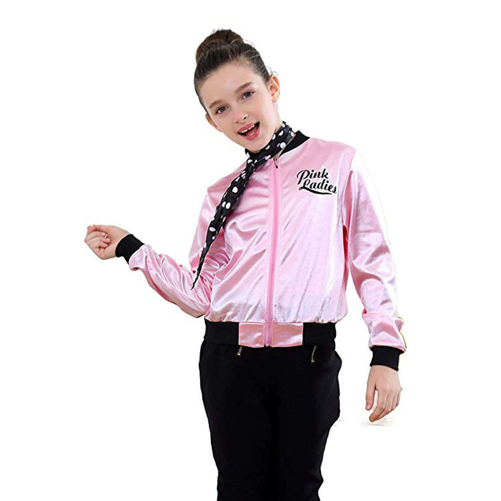 Kids Ladies Grease Jacket Costume | Fun Party & Dress-Up Outfit
