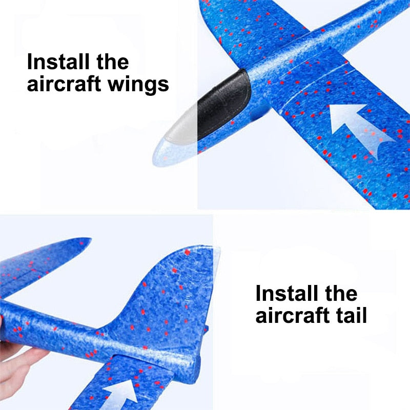 Foam Plane Launcher Airplanes Glider Hand Throw Catapult Plane Toy