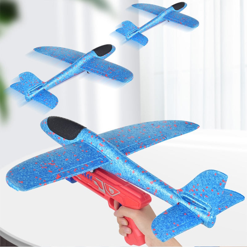Foam Plane Launcher Airplanes Glider Hand Throw Catapult Plane Toy