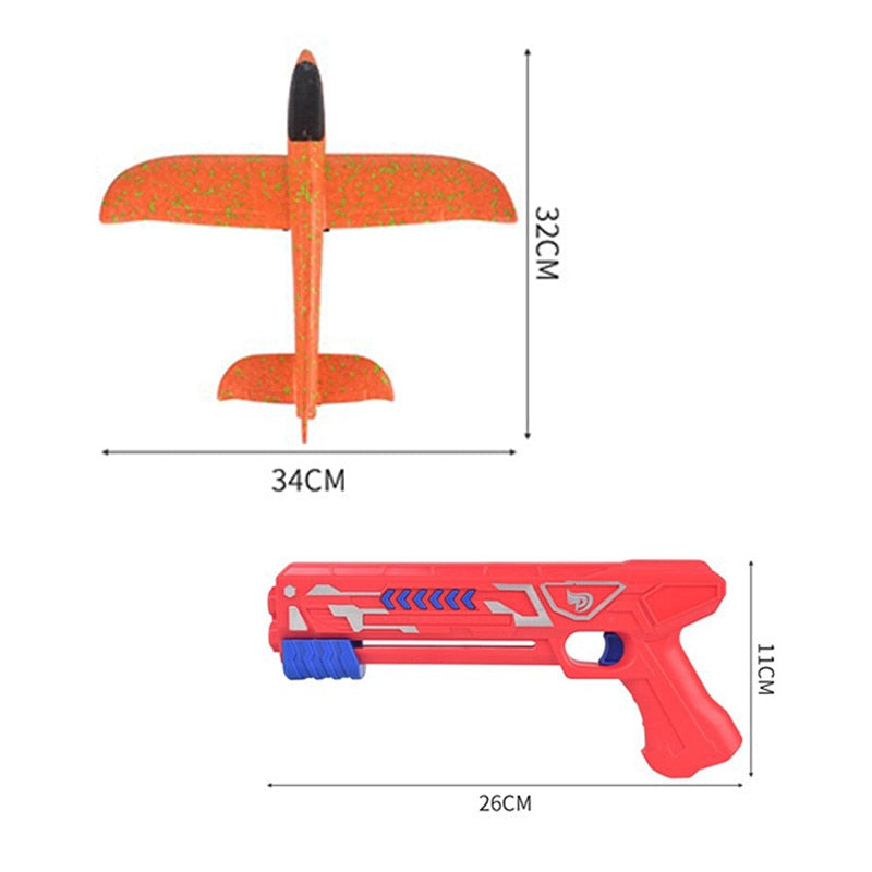 Foam Plane Launcher Airplanes Glider Hand Throw Catapult Plane Toy