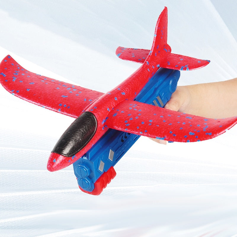 Foam Plane Launcher Airplanes Glider Hand Throw Catapult Plane Toy