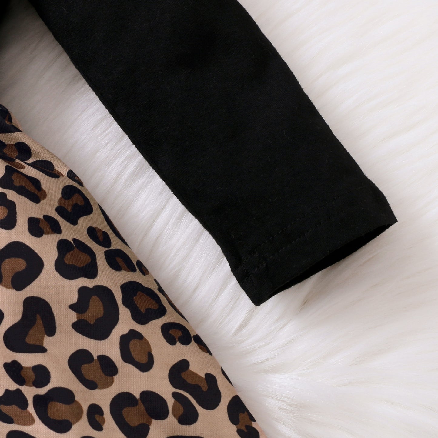 Long Sleeve Baby Girl Leopard Print One-piece Romper