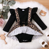Long Sleeve Baby Girl Leopard Print One-piece Romper