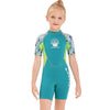 Girl One-pieces Short Sleeve Sunscreen Swimwear