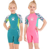 Girl One-pieces Short Sleeve Sunscreen Swimwear
