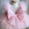 Year-Old Beaded Flower Princess Dress Girls' Veil Dress Sweet