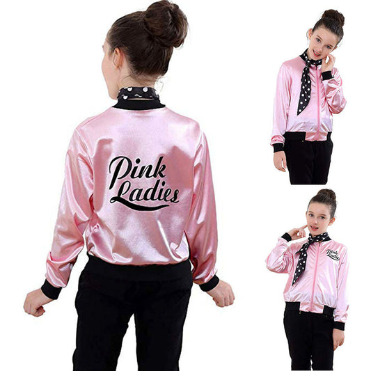Kids Ladies Grease Jacket Costume | Fun Party & Dress-Up Outfit