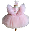 Year-Old Beaded Flower Princess Dress Girls' Veil Dress Sweet