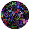 Cartoon Neon Light Graffiti Stickers 50pcs