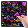 Cartoon Neon Light Graffiti Stickers 50pcs