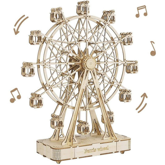 232pcs Rotatable DIY 3D Ferris Wheel Wooden Building Block Kits