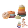 Baby Toys Sensory Silicone Educational Building Blocks 3D Stacking Babies Rubber Teether